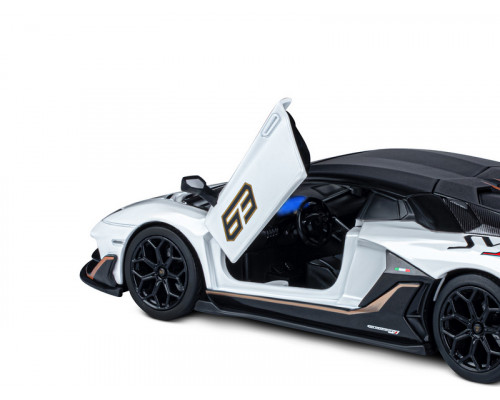 Машина АВТОПАНОРАМА Lamborghini SVJ, 1/24, белый, свет, звук, в/к 24,5х12,5х10,5 см
