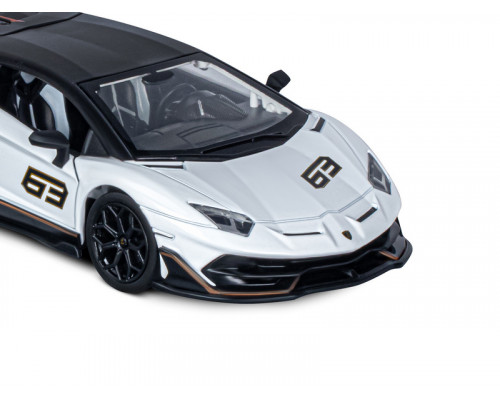 Машина АВТОПАНОРАМА Lamborghini SVJ, 1/24, белый, свет, звук, в/к 24,5х12,5х10,5 см