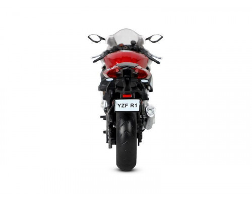 Мотоцикл АВТОПАНОРАМА YAMAHA YZF-R1, 1/12, металл, красный, свободный ход колес