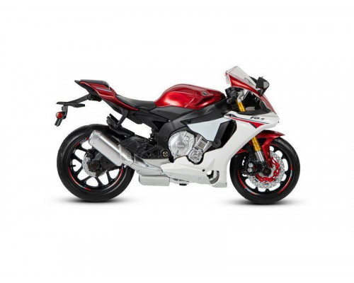 Мотоцикл АВТОПАНОРАМА YAMAHA YZF-R1, 1/12, металл, красный, свободный ход колес