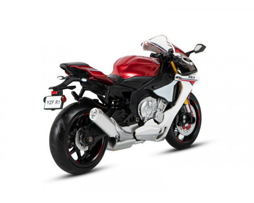 Мотоцикл АВТОПАНОРАМА YAMAHA YZF-R1, 1/12, металл, красный, свободный ход колес