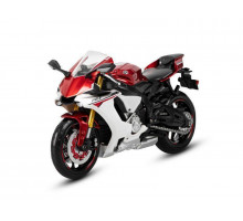 Мотоцикл "АВТОПАНОРАМА" YAMAHA YZF-R1, 1/12, металл, красный, свободный ход колес