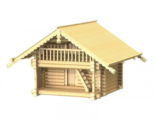 Сборная деревянная модель СВМодель. Амбар из деревни Коккойла, 296 деталей, 1/72