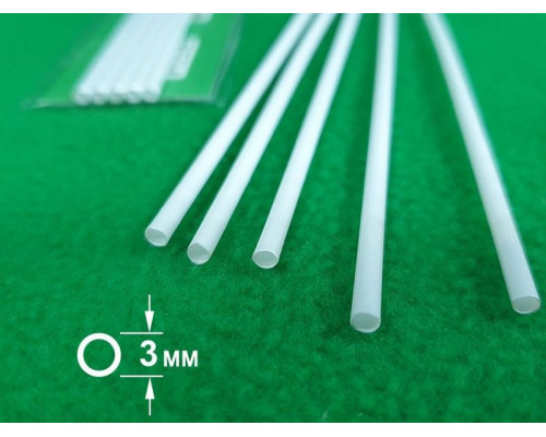 ABS пластик Труба диаметр 3 мм , длина 250 мм, 5 шт