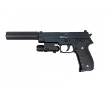 Пистолет металлический SIG 226 с глушителем и ЛЦУ G.26A 20см в/к