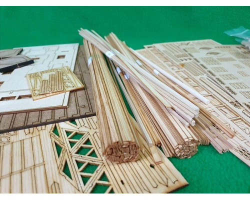 Сборная деревянная модель СВМодель. Загородный летний дом, 2880 деталей, 1/72