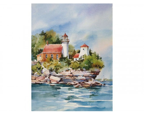 Алмазная мозаика 15х20 МАЯК НА ОБРЫВЕ (19 цветов)