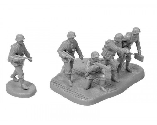 Сборные солдатики ZVEZDA Немецкие панцергренадеры в анораках, 1/72