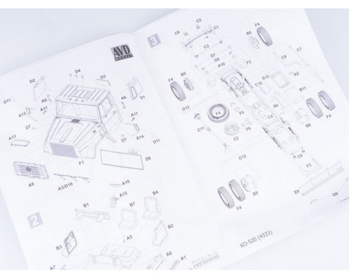 Сборная модель AVD Вакуумная машина КО-520 (4333), 1/43