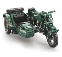 Радиоуправляемый конструктор CADA deTech немецкий военный мотоцикл с коляской (629 деталей)