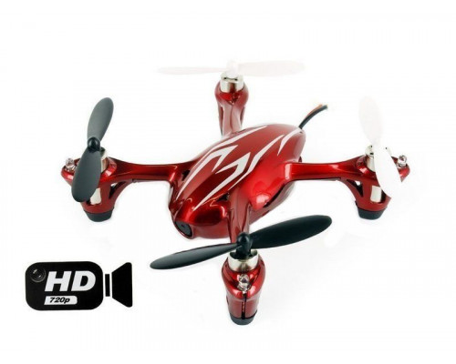 Р/У квадрокоптер Hubsan X4 HD камера 2.4G (красно-серебристый)