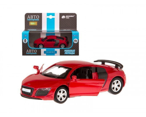 Машина АВТОПАНОРАМА Audi R8 GT, красный, 1/43, инерция, откр. двери, в/к 17,5*12,5*6,5 см
