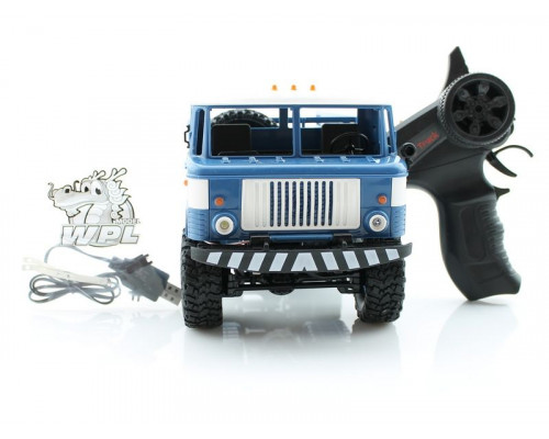 Р/У машина WPL ГАЗ-66 грузовая (синяя) 1/16+акб 2.4G RTR